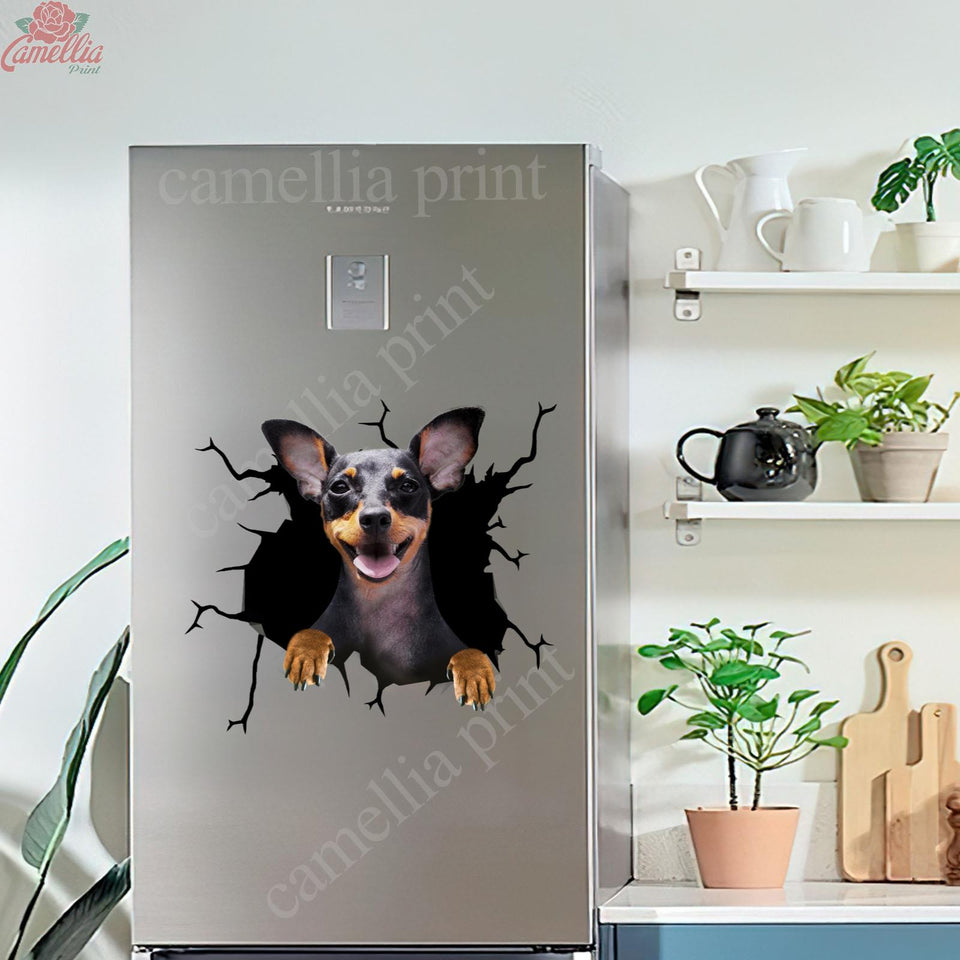 Miniature Pinscher Crack Stickers Custom You Cute Clear Sticker Paper Christmas Ideas