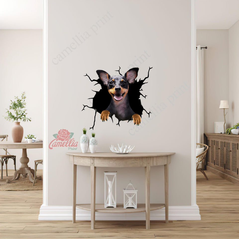 Miniature Pinscher Crack Stickers Custom You Cute Clear Sticker Paper Christmas Ideas