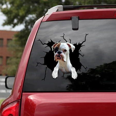 [bh0331-snf-lad]-boxer-crack-car-sticker-dogs-lover