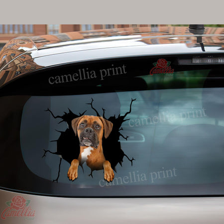 Boxer Crack Decal For Rear Window Wiper Fun Removable Stickers Gift Ideas For Men
