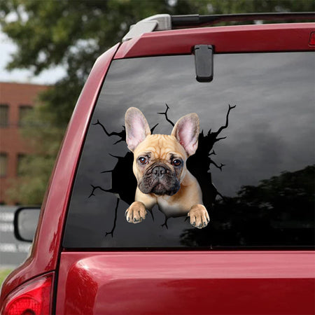 [bh0431-snf-tnt]-french-bulldog-crack-car-sticker-dogs-lover
