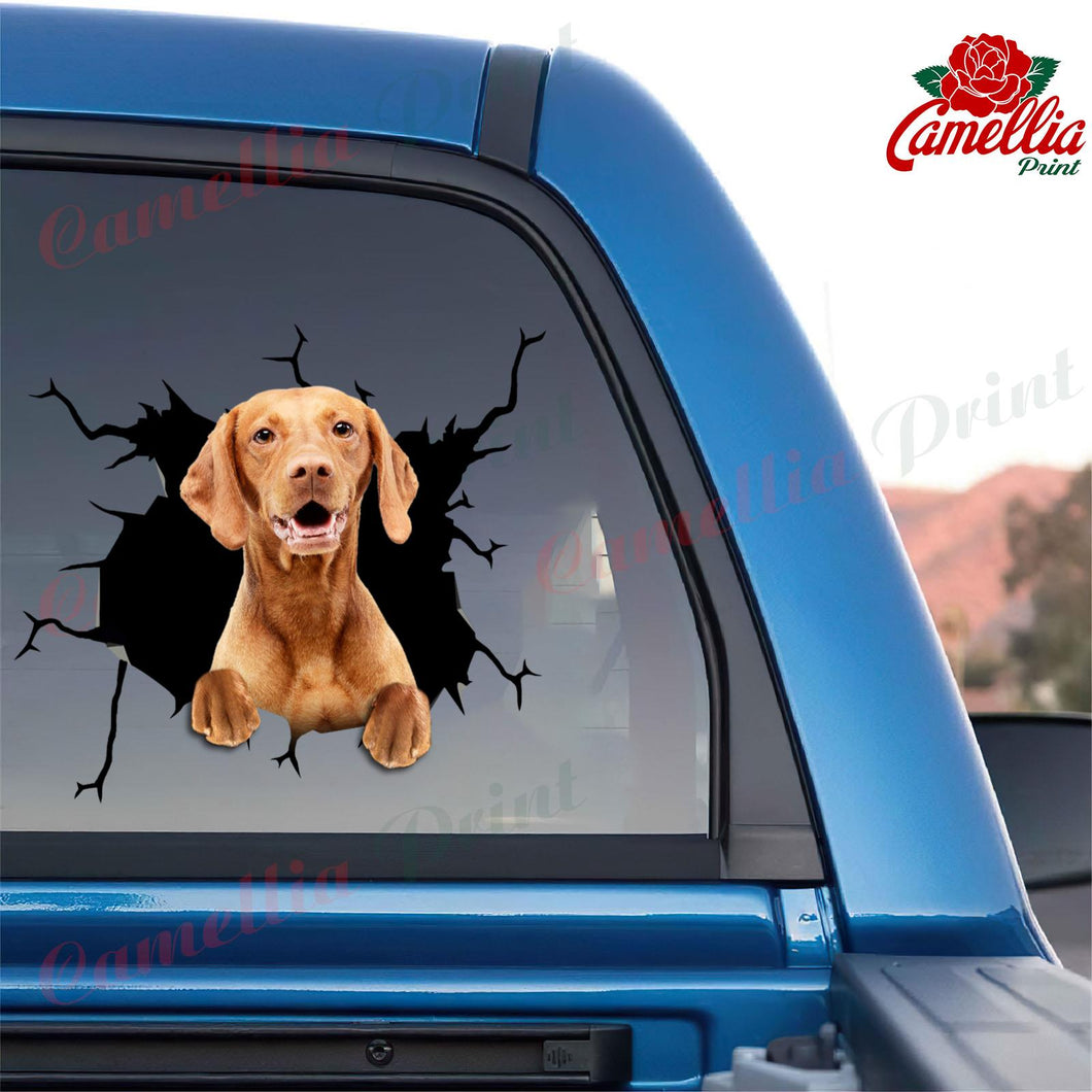 Vizsla Dog Crack Sticker Car Cute A Car Bumper Stickers Couple Gift Ideas