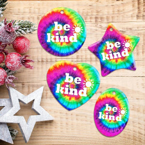 Be Kind Hippie Ceramic Ornament Christmas Home Decor