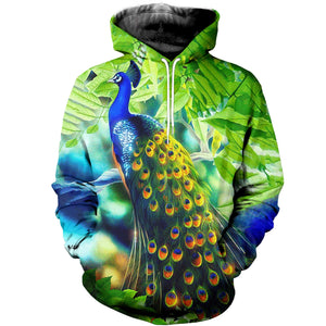 3D Printed Peacock Hoodie T-shirt DT181198