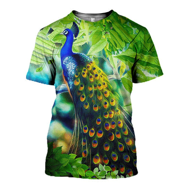3D Printed Peacock Hoodie T-shirt DT181198