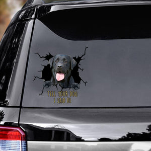 Tell Your Dogs I Said Hi - Black Labrado Vinyls Car Decals Window Sticker Car Gift For Labrado Decals Lover