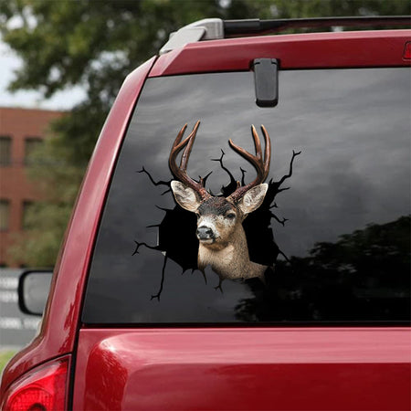 [sk1327-snf-tnt]-black-tailed-deer-crack-sticker-hunting-lover