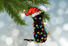[sk0081-pw-ornm-tpa] Ornament Black Cat Gift For Christmas Decorate The Pine Tree - Camellia Print