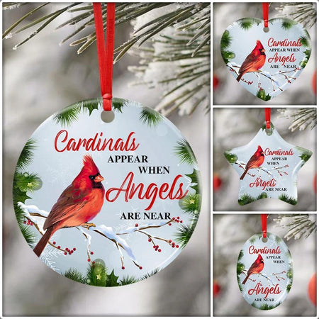 Cardinals Appear When Angels Are Near Ceramic Ornament Christmas Home Decor 1
