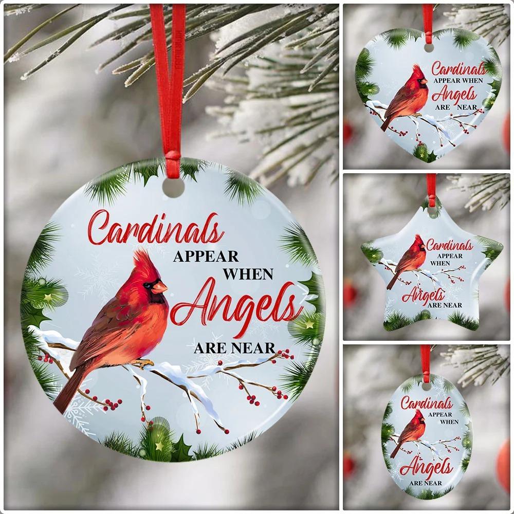 Cardinals Appear When Angels Are Near Ceramic Ornament Christmas Home Decor 1