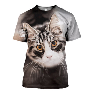 3D Printed Beautiful Cat Hoodie T-shirt DT03011967