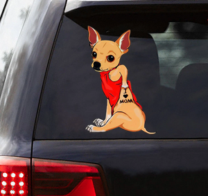 [th0735-snf-ptd]-chihuahua-crack-car-sticker-dogs-lover