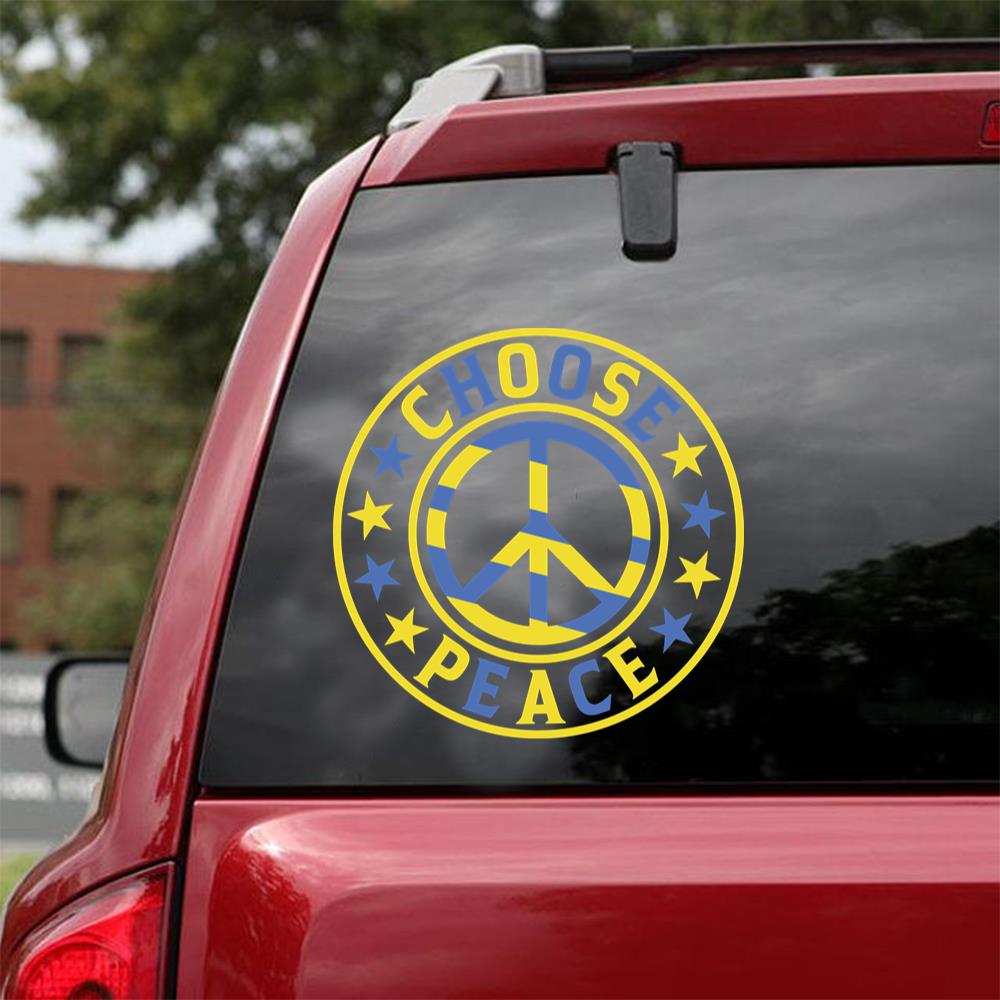 Choose Peace Save Ukraine Sticker Car Vinyl Decal Sticker