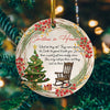 Christmas In Heaven Memorial Gift Decorative Christmas Ornament Keepsake – Holiday Flat Circle Ornament