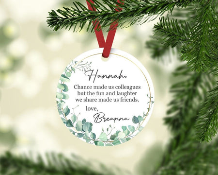 Colleagues To Friends Ornament, Coworkers Friendship Ornaments, Christmas tree decoration, Christmas Home Decor