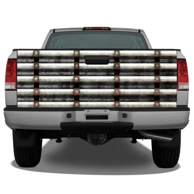 Corrugated Metal Distressed Tailgate Wrap Sticker Tailgate Wrap Decals For Trucks