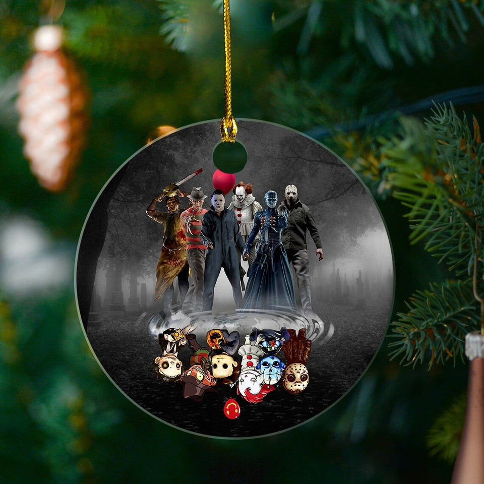 Creepy Michael Meyers Happy Halloween Tree Ornament Decorations, Halloween Decorations, Halloween Decor, Ceramic Ornament