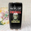 Fireball Achemed Skull Tumbler Cup TC1405 - Camellia Print