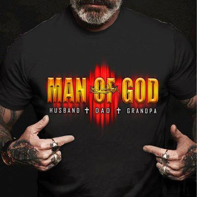 Man Of God 2D T-Shirt K1414 - Camellia Print