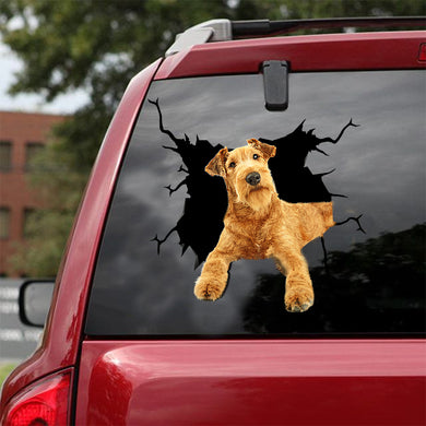 [dt0017-snf-lad]-irish-terrier-crack-car-sticker-dogs-lover