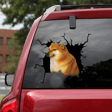 [dt0025-snf-tnt]-doge-crack-car-sticker-dogs-lover