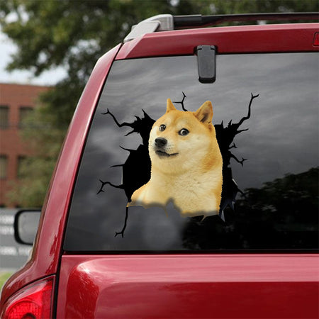 [dt0028-snf-tnt]-doge-crack-car-sticker-dogs-lover