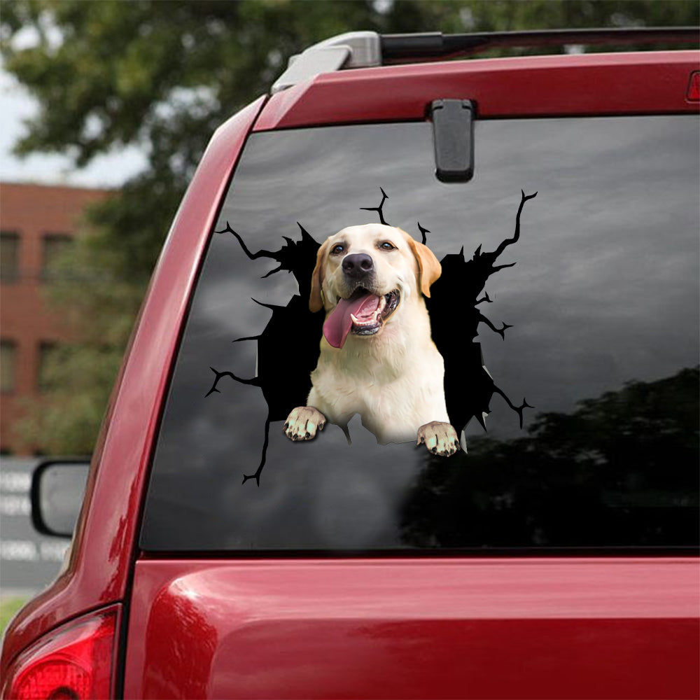 [dt0037-snf-lad]-labrador-retrievers-crack-car-sticker-dogs-lover