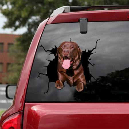 [dt0044-snf-lad]-labrador-retrievers-crack-car-sticker-dogs-lover