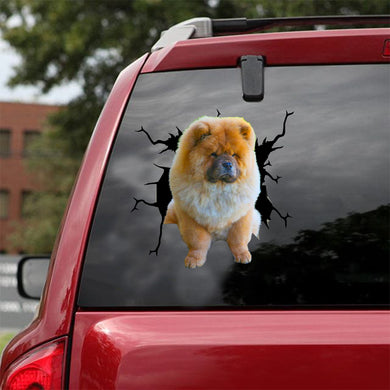 [dt0057-snf-lad]-chow-chow-crack-car-sticker-dogs-lover