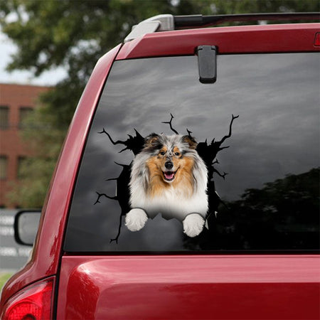 [dt0137-snf-tnt]-rough-collie-crack-car-sticker-dogs-lover
