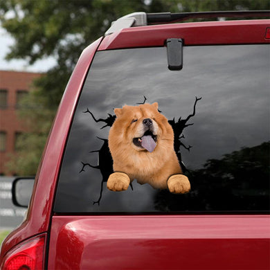 [dt0154-snf-tnt]-chow-chow-crack-car-sticker-dogs-lover
