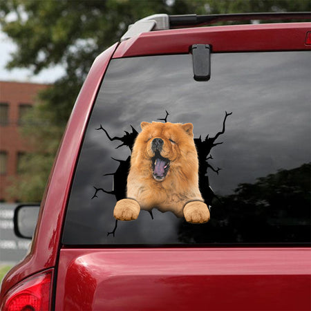 [dt0156-snf-tnt]-chow-chow-crack-car-sticker-dogs-lover