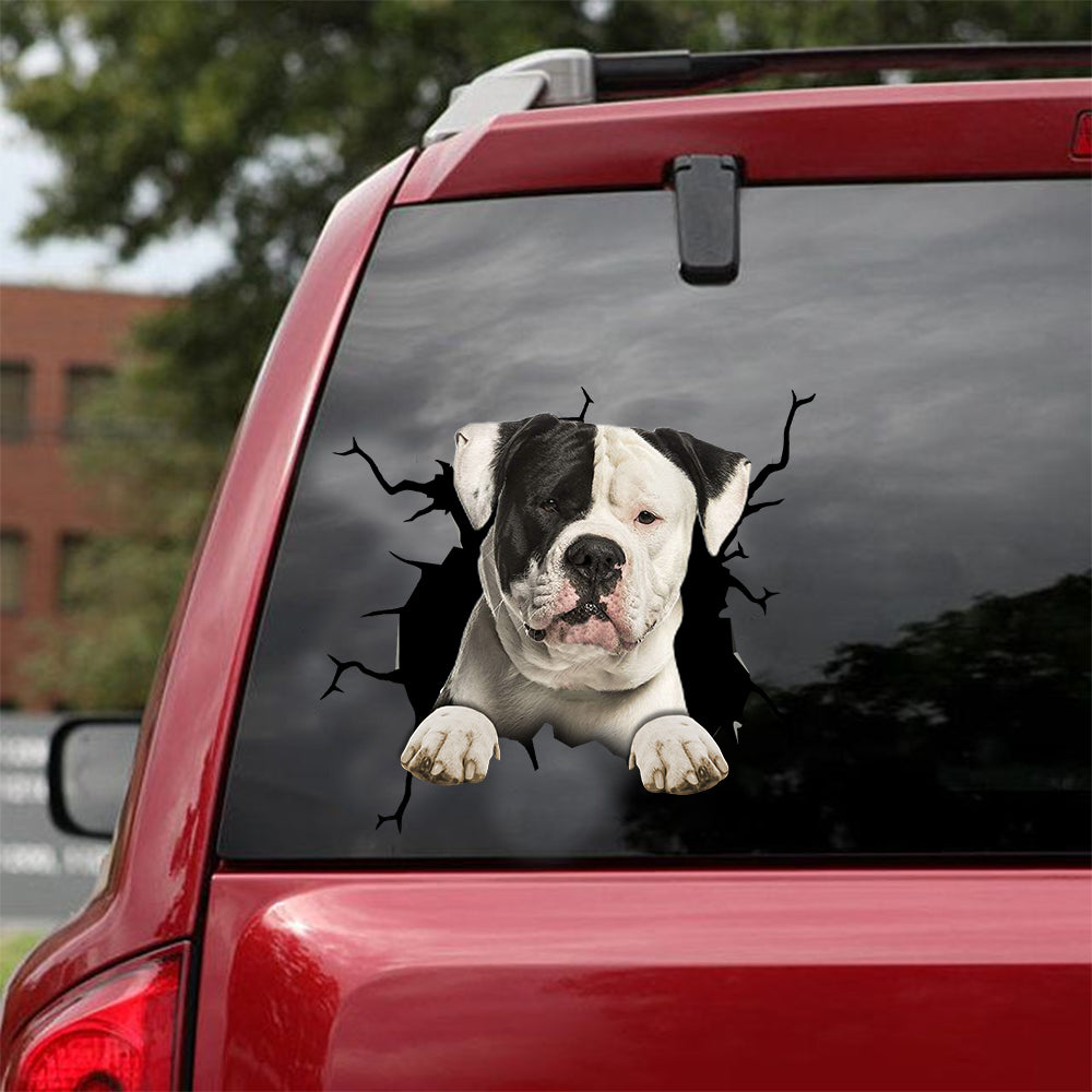 [dt0187-snf-tnt]-american-bulldog-crack-car-sticker-dogs-lover