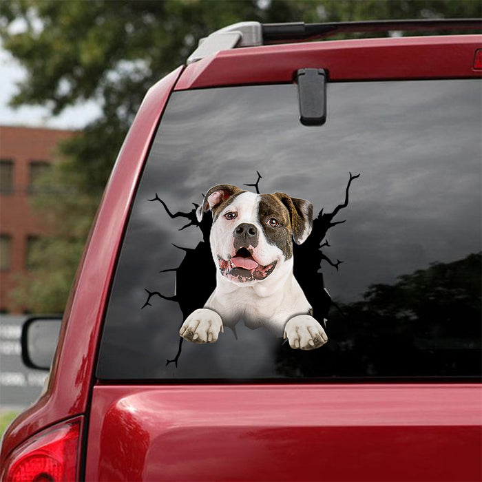 [dt0188-snf-tnt]-american-bulldog-crack-car-sticker-dogs-lover