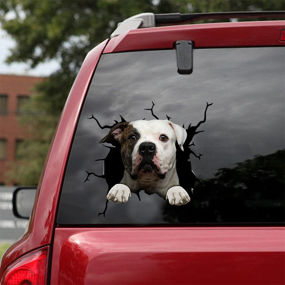 [dt0190-snf-tnt]-american-bulldog-crack-car-sticker-dogs-lover