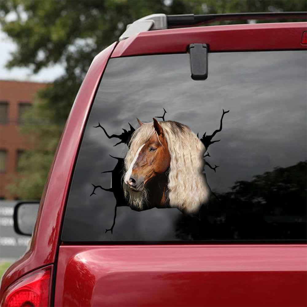 [dt0204-snf-tnt]-black-forest-horse-crack-car-sticker-animals-lover