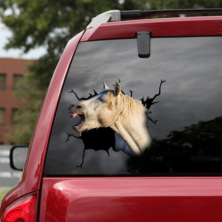 [dt0208-snf-tnt]-konik-horse-crack-car-sticker-animals-lover