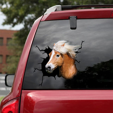 [dt0217-snf-tnt]-haflinger-horse-crack-car-sticker-animals-lover