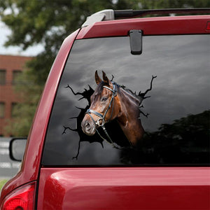 [dt0218-snf-tnt]-hanoverian-horse-crack-car-sticker-animals-lover