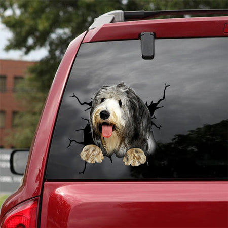 [dt0237-snf-tnt]-old-english-sheepdog-crack-car-sticker-dogs-lover