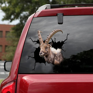 [dt0259-snf-tnt]-ibex-crack-car-sticker-deers-lover