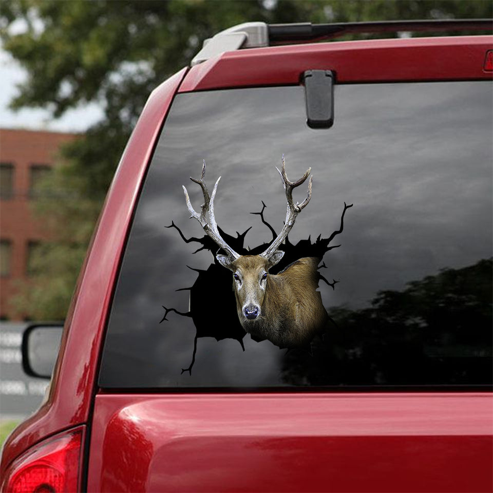 [dt0266-snf-tnt]-pere-david-deer-crack-car-sticker-deers-lover