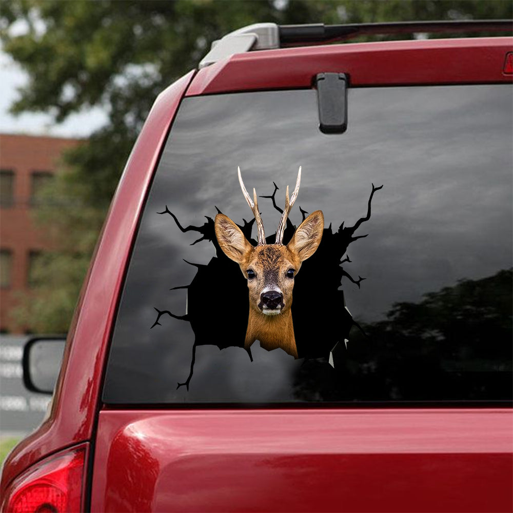 [dt0269-snf-tnt]-roe-deer-crack-car-sticker-deers-lover