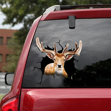 [dt0270-snf-tnt]-sika-deer-crack-car-sticker-deers-lover