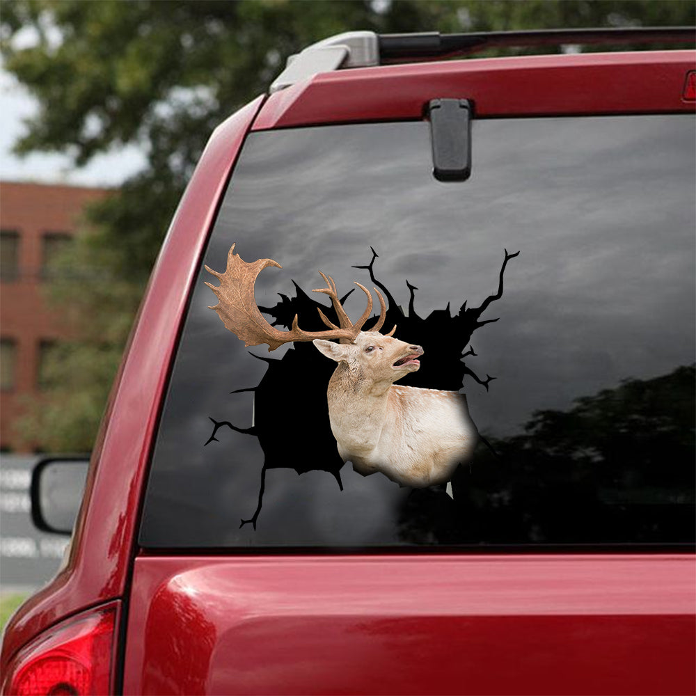 [dt0271-snf-tnt]-fallow-deer-crack-car-sticker-deers-lover