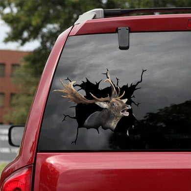 [dt0274-snf-tnt]-fallow-deer-crack-car-sticker-deers-lover