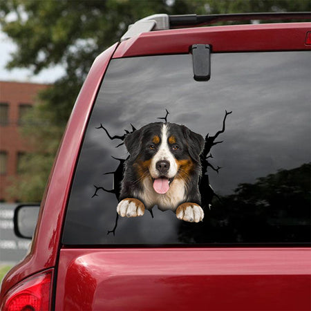 [dt0285-snf-tnt]-bernese-mountain-dog-crack-car-sticker-dogs-lover