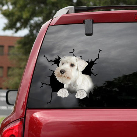 [dt0287-snf-tnt]-schnauzer-crack-car-sticker-dogs-lover