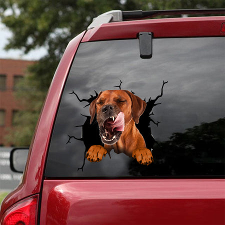 [dt0302-snf-tnt]-rhodesian-ridgeback-crack-car-sticker-dogs-lover