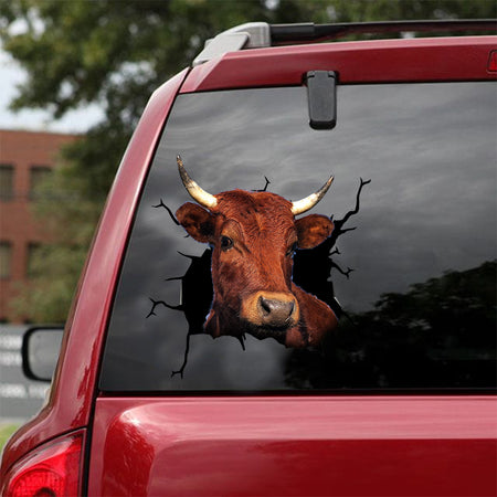 [dt0321-snf-tnt]-shorthorn-cattle-crack-car-sticker-cows-lover
